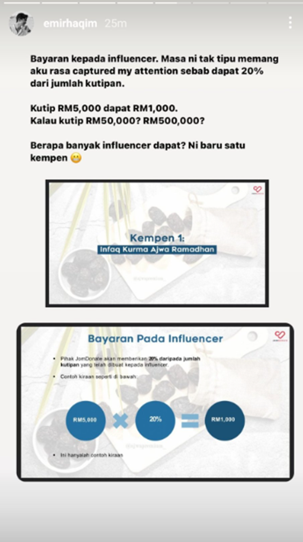 influencer dapat komisyen promosi derma